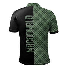 MacDonald Lord of the Isles Hunting Tartan Polo Shirt Half of Me - Cross Style