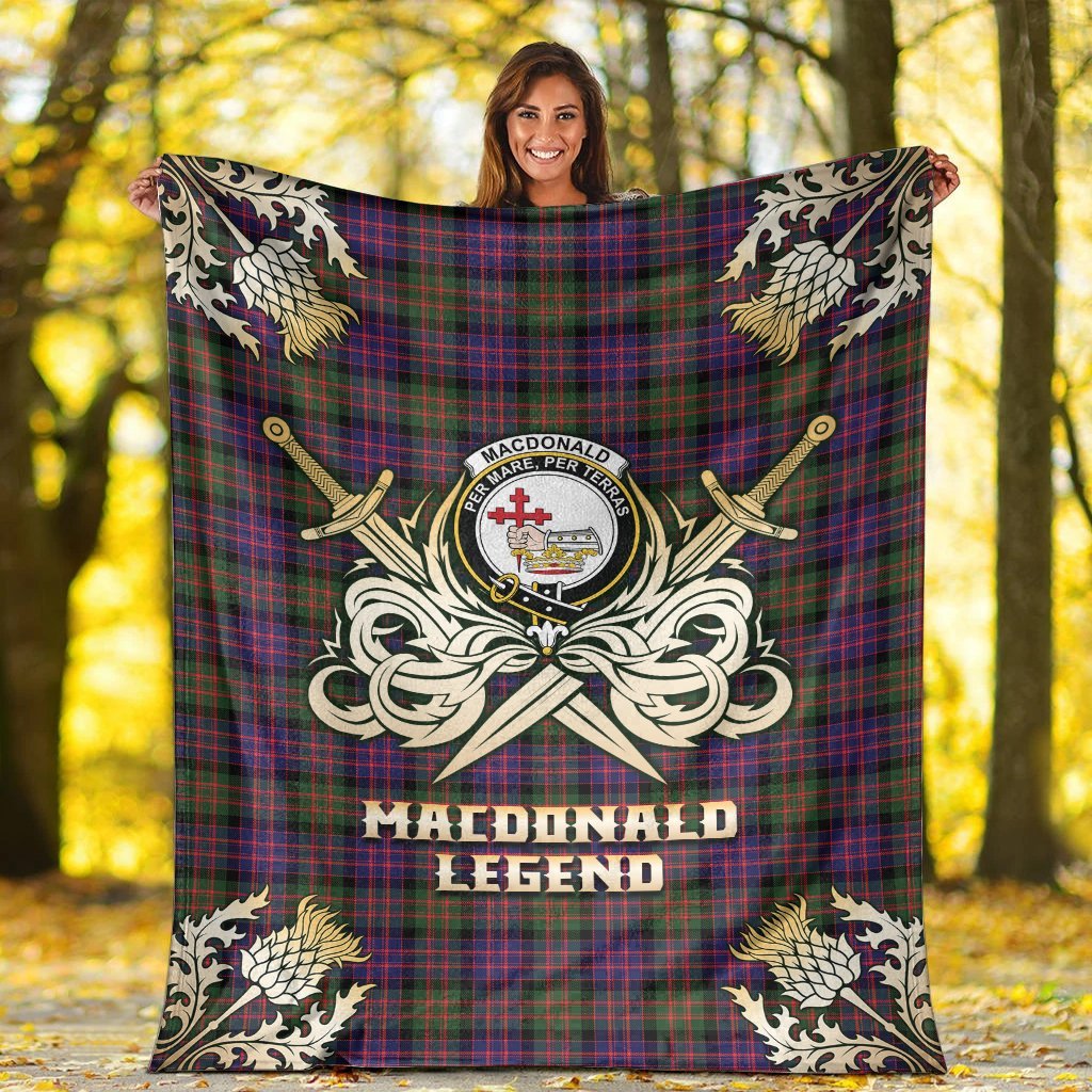 MacDonald Modern Tartan Gold Courage Symbol Blanket