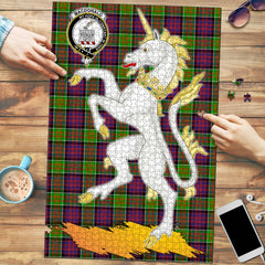 MacDonald of Clanranald Tartan Crest Unicorn Scotland Jigsaw Puzzles
