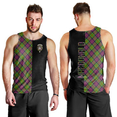 MacDonald of Clanranald Tartan Crest Men's Tank Top - Cross Style
