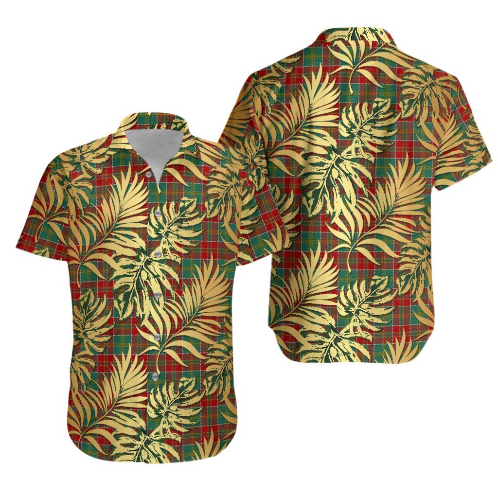 MacDonald of Kingsburgh Tartan Vintage Leaves Hawaiian Shirt