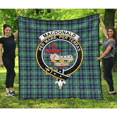 MacDonald of the Isles Hunting Ancient Tartan Crest Quilt
