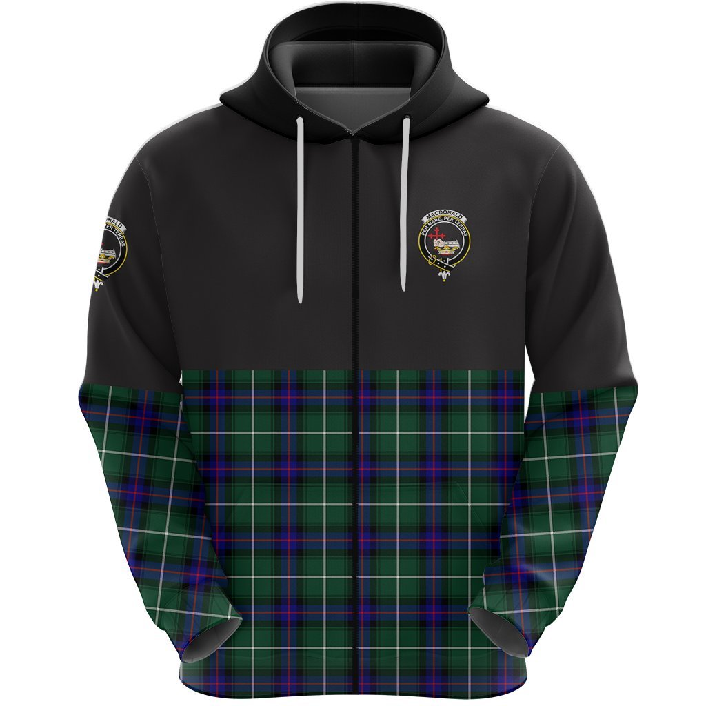 MacDonald of the Isles Hunting Modern Clan Half Of Tartan Zipper Hoodie