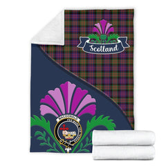 MacDonald (Clan Donald) Tartan Crest Premium Blanket - Thistle Style