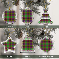 MacDonald (Clan Ranald) Tartan Christmas Ceramic Ornament - Snow Style