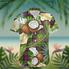 MacDonald (Clan Ranald) Tartan Hawaiian Shirt Hibiscus, Coconut, Parrot, Pineapple - Tropical Garden Shirt