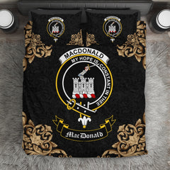 MacDonald (Clan Ranald) Crest Black Bedding Set