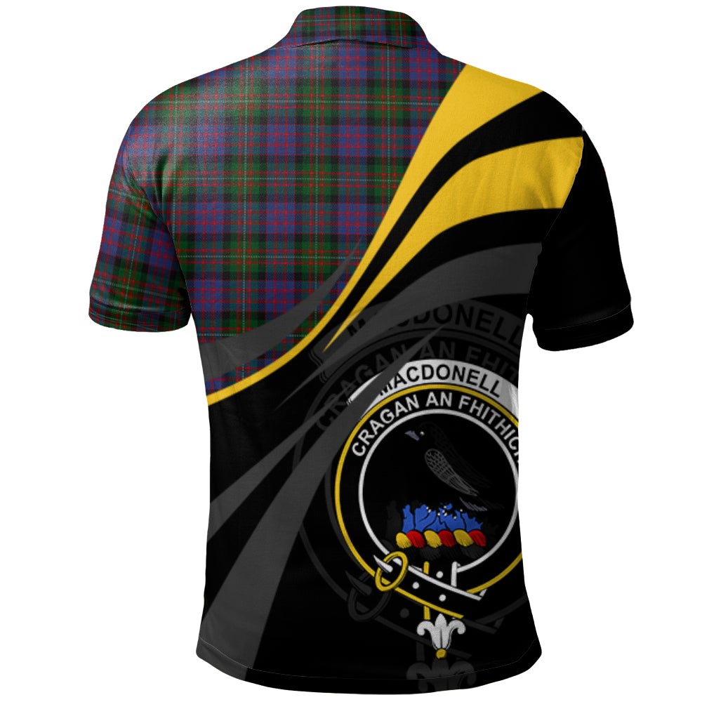 MacDonell of Glengarry Tartan Polo Shirt - Royal Coat Of Arms Style
