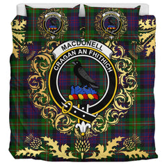 MacDonell of Glengarry 03 Tartan Crest Bedding Set - Golden Thistle Style
