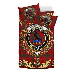 MacDonell of Glengarry 04 Tartan Crest Bedding Set - Golden Thistle Style