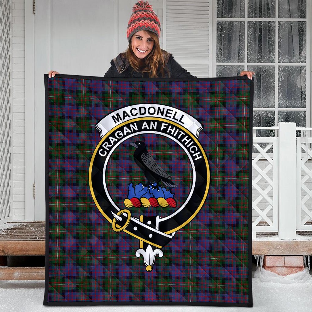 MacDonell of Glengarry Tartan Crest Quilt