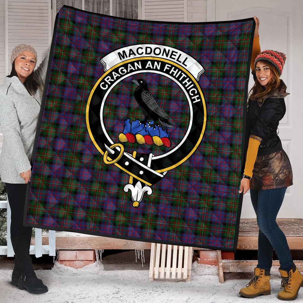 MacDonell of Glengarry Tartan Crest Quilt