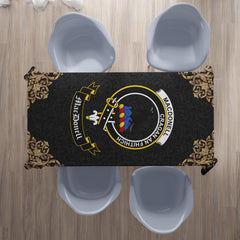 MacDonell (of Glengarry) Crest Tablecloth - Black Style