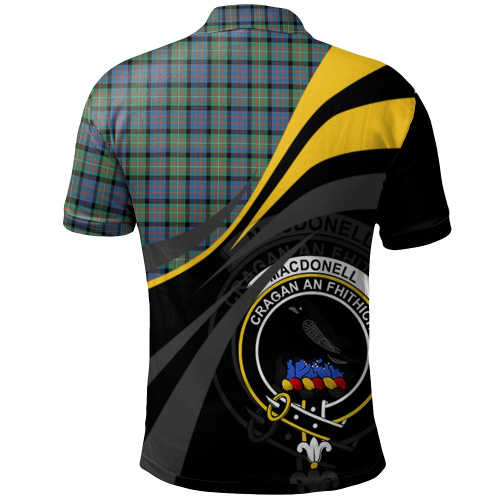 MacDonnell of Glengarry Ancient Tartan Polo Shirt - Royal Coat Of Arms Style