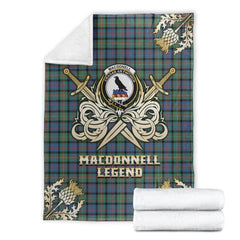 MacDonnell of Glengarry Ancient Tartan Gold Courage Symbol Blanket