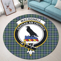 MacDonnell of Glengarry Ancient Tartan Crest Round Rug
