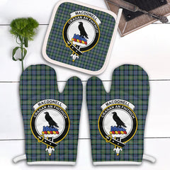 MacDonnell Of Glengarry Ancient Tartan Crest Oven Mitt And Pot Holder (2 Oven Mitts + 1 Pot Holder)