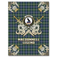 MacDonnell of Glengarry Ancient Tartan Gold Courage Symbol Blanket