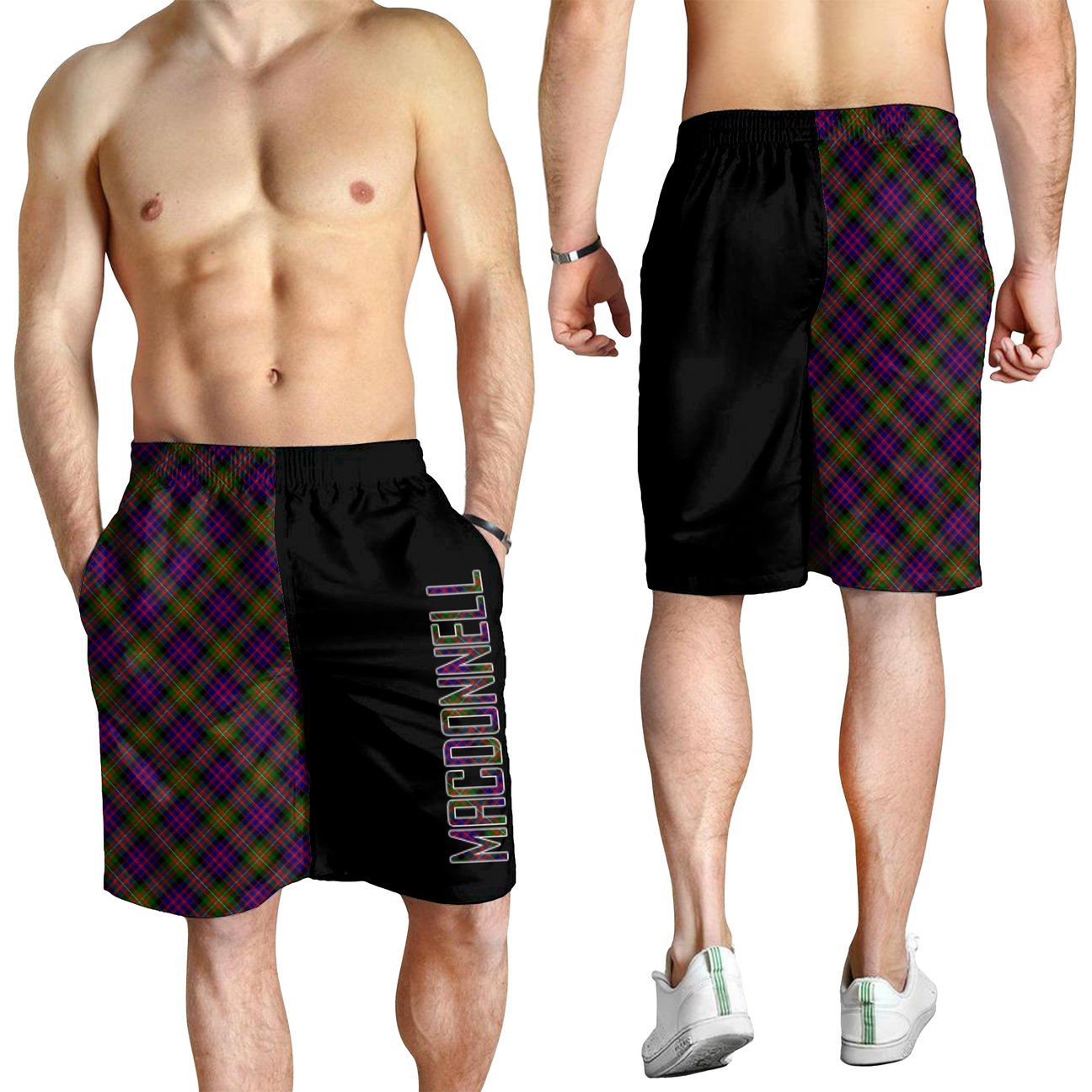 MacDonnell of Glengarry Modern Tartan Crest Men's Short - Cross Style