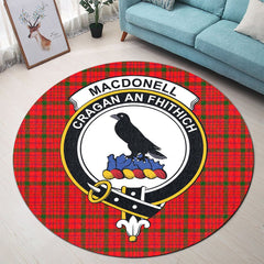MacDonnell of Keppoch Modern Tartan Crest Round Rug