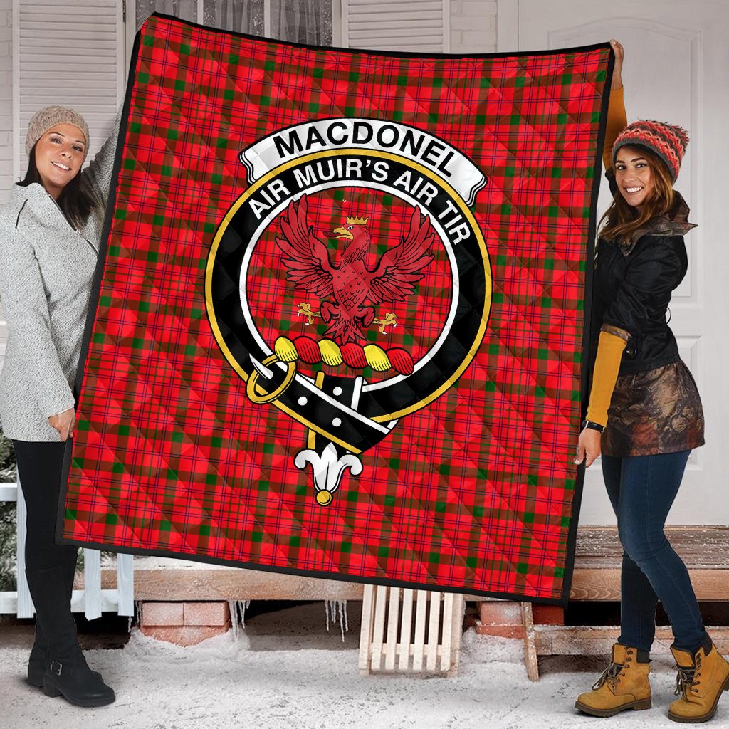 MacDonnell of Keppoch Modern Tartan Crest Quilt