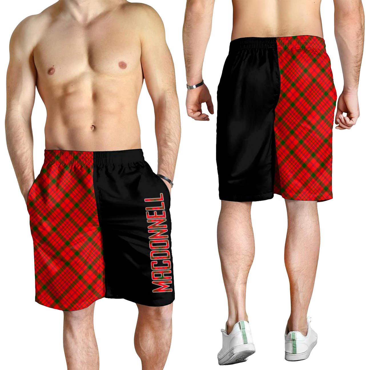 MacDonnell of Keppoch Modern Tartan Crest Men's Short - Cross Style