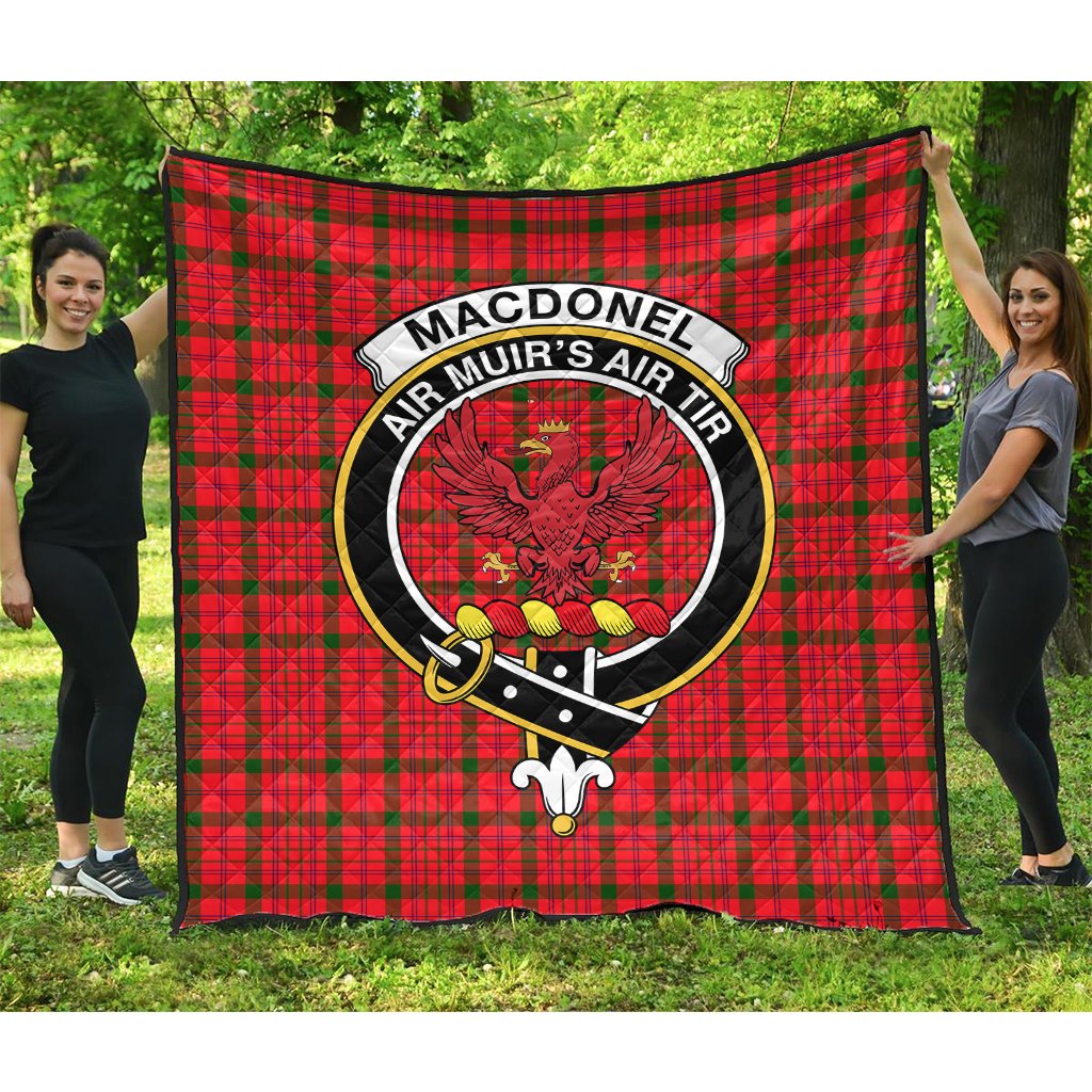 MacDonnell of Keppoch Modern Tartan Crest Quilt