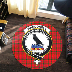 MacDonnell of Keppoch Modern Tartan Crest Round Rug
