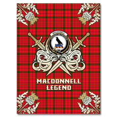 MacDonnell of Keppoch Modern Tartan Gold Courage Symbol Blanket