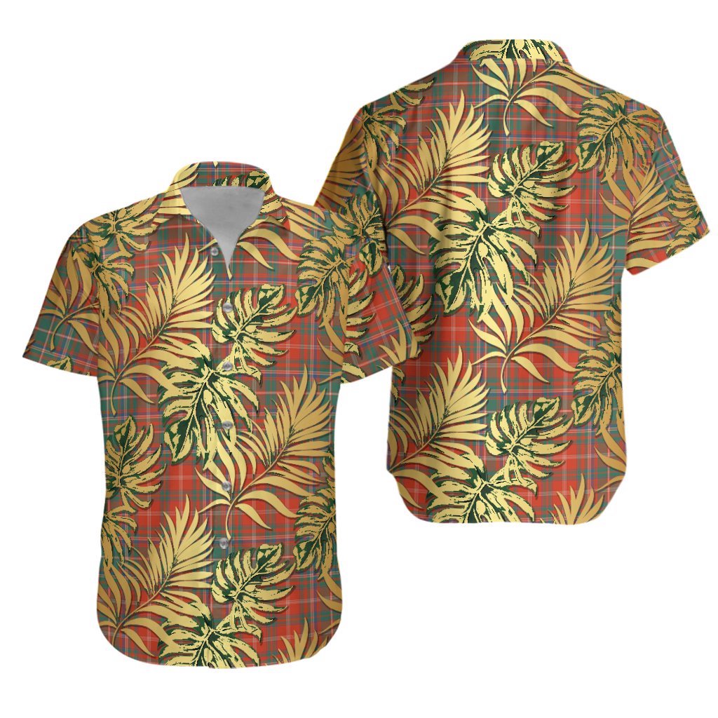 MacDougall Ancient Tartan Vintage Leaves Hawaiian Shirt