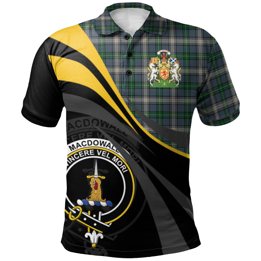 MacDowall Tartan Polo Shirt - Royal Coat Of Arms Style