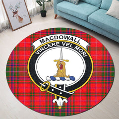 MacDowall Tartan Crest Round Rug