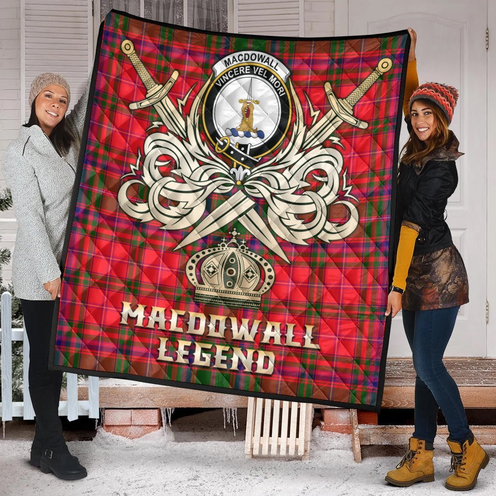MacDowall Tartan Crest Legend Gold Royal Premium Quilt