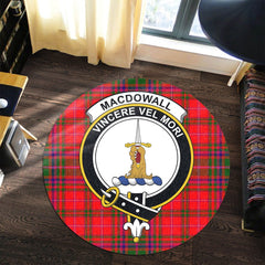 MacDowall Tartan Crest Round Rug