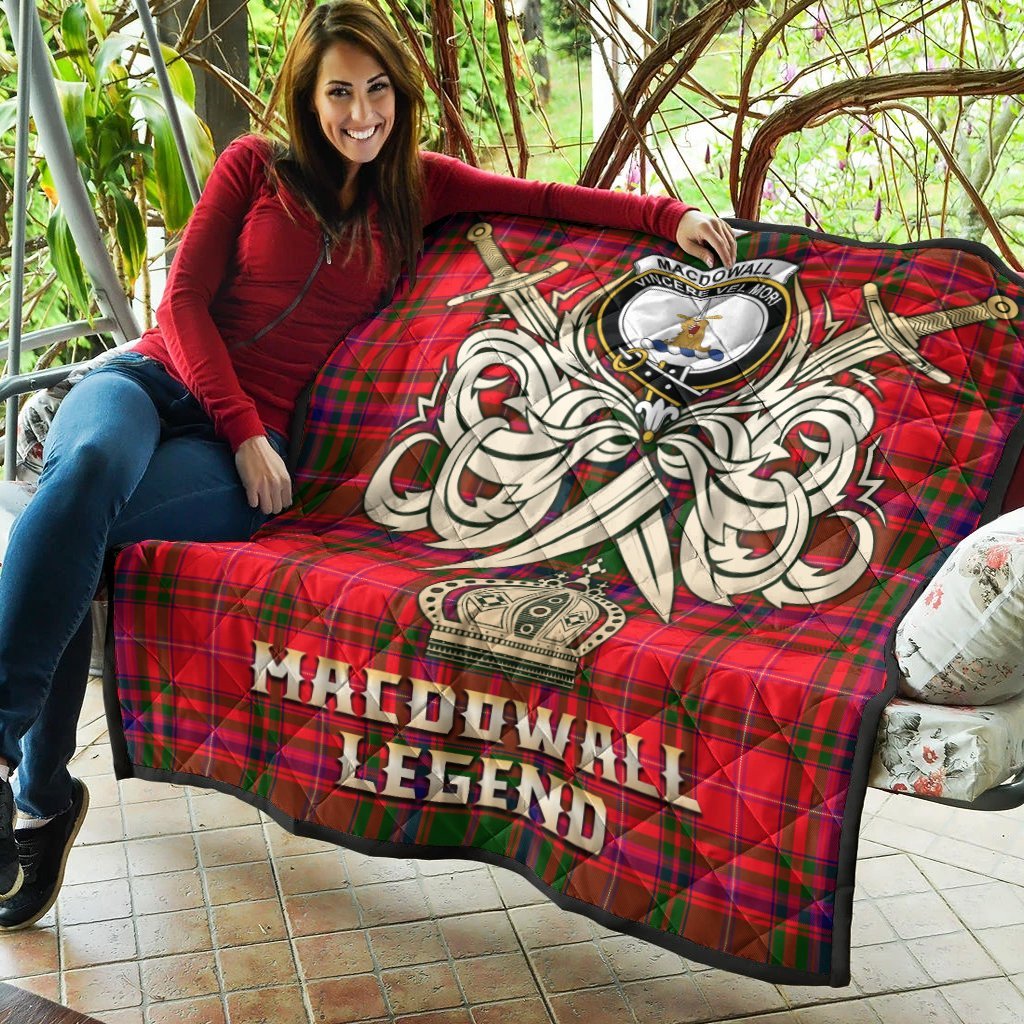 MacDowall Tartan Crest Legend Gold Royal Premium Quilt