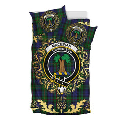 MacEwen - MacEwan 03 Tartan Crest Bedding Set - Golden Thistle Style