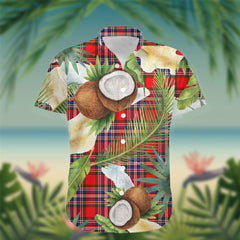 MacFarlane Tartan Hawaiian Shirt Hibiscus, Coconut, Parrot, Pineapple - Tropical Garden Shirt