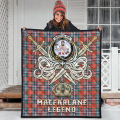 MacFarlane Ancient Tartan Crest Legend Gold Royal Premium Quilt