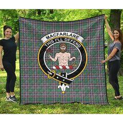 MacFarlane Hunting Ancient Tartan Crest Quilt