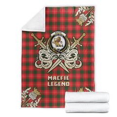 MacFie Tartan Gold Courage Symbol Blanket