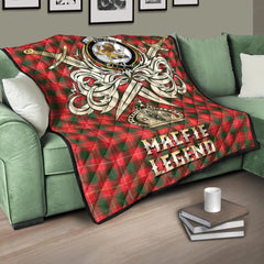 MacFie Tartan Crest Legend Gold Royal Premium Quilt