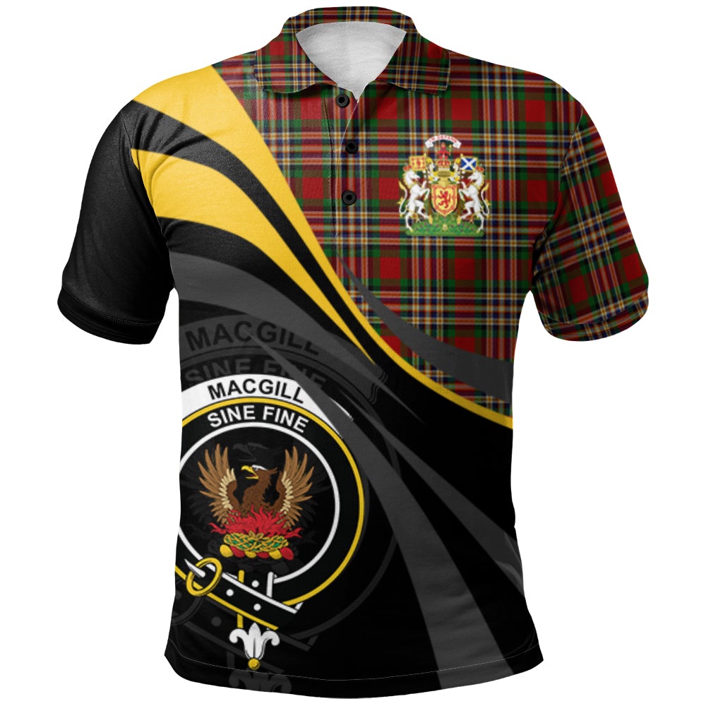 MacGill Tartan Polo Shirt - Royal Coat Of Arms Style