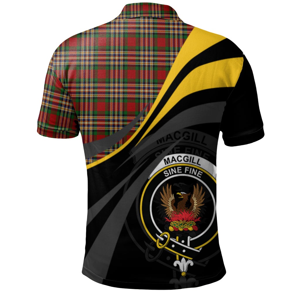 MacGill Tartan Polo Shirt - Royal Coat Of Arms Style