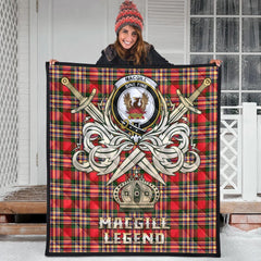 MacGill Modern Tartan Crest Legend Gold Royal Premium Quilt