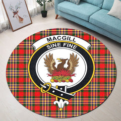 MacGill Modern Tartan Crest Round Rug