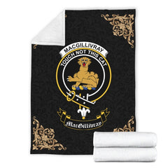 MacGillivray Crest Tartan Premium Blanket Black
