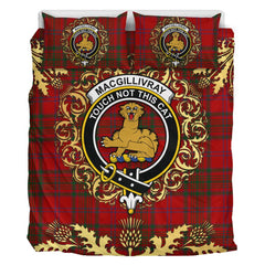 MacGillivray 03 Tartan Crest Bedding Set - Golden Thistle Style