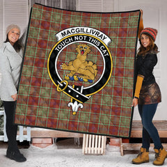 MacGillivray Hunting Ancient Tartan Crest Quilt