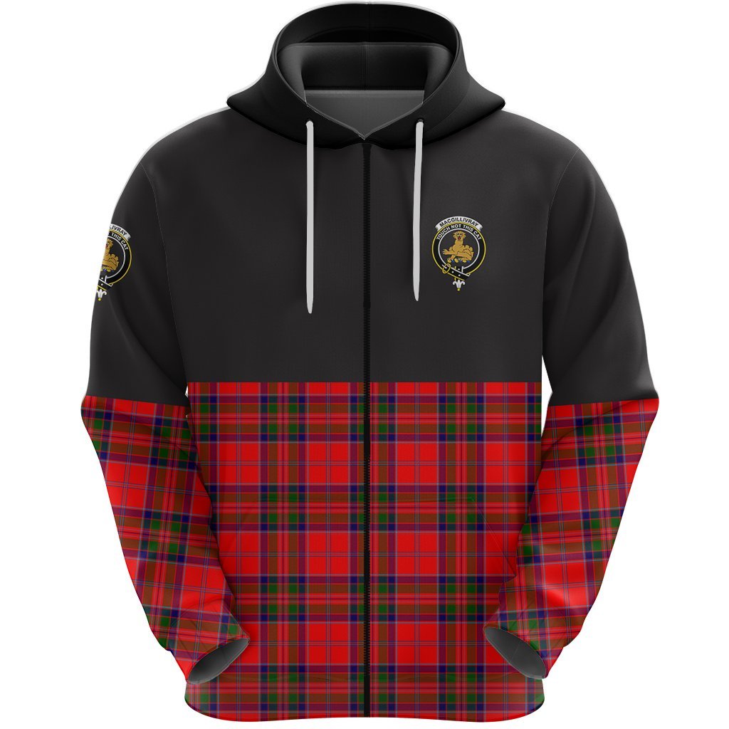 MacGillivray Modern Clan Half Of Tartan Zipper Hoodie