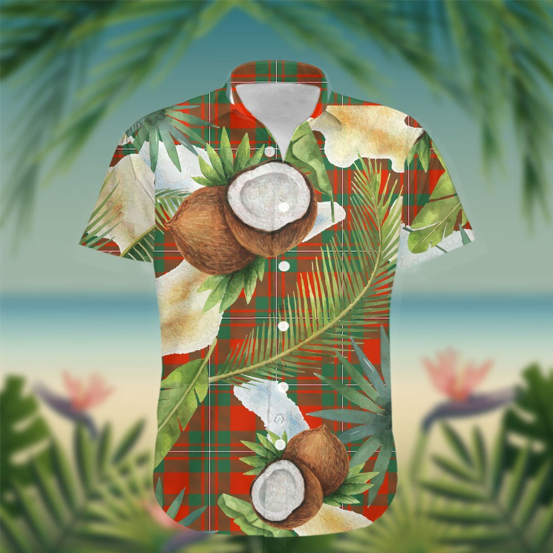 MacGregor Tartan Hawaiian Shirt Hibiscus, Coconut, Parrot, Pineapple - Tropical Garden Shirt